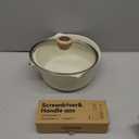 SENSARTE Ceramic Nonstick Sauce Pan with Lid, 2.5 Quart Saucepan with Double Spout, Large Cooking Pot, Non toxic Kitchen Sauce Pot, Non stick Saucier Pan, Induction Cookware, PFOA PTFE PFAS Free