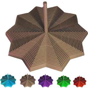 3D Printed Expanded Sensory Fidget Star, 3D Printed Hexagon Fidget Toy, 3D Printed Honeycomb Fidget Toy, Perfect for Holiday,Christmas,Birthday Gifts (Brown, Large)