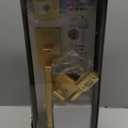 Kwikset Prava Front Door Lock Handle and Deadbolt Set, Entry Handleset Exterior with Interior Reversible Lever, Satin Brass, Pick Resistant SmartKey Rekey Deadbolt Security, with Microban Protection