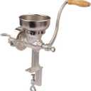 Vanaart Grian Mill with High Hopper Manual Hand Grain Mill for Dry and Oily Grains Beautiful Modern Design Cast Iron Corn Grinder For Corn, Rice, Soybeans, Pepper, Chickpeas