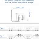 Hooks for Outdoor String Lights - 100 Pack with Adhesive Strips - No Damage, No Tools, No Holes, Waterproof and UV-Resistant, Perfect for Christmas and Patio Decor