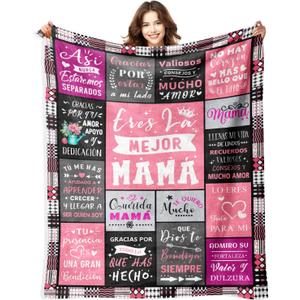 Mama Blanket Gifts - Regalos para Mama - Gifts for Mom in Spanish - Moms Gift from Daughter Son - Best Mom Ever Gift - Mothers Day Valentines Day Christmas Birthday Presents for Mother Blanket 50"x60"