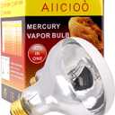 Aiicioo UVB Reptile Light 160W - UVB Light Bulb for Reptile Mercucry Vapor Bulb Heat Basking Lamp Bulb Full Spectrum UVA UVB All in One Sun Lamp for Bearded Dragon Lizard Turtle