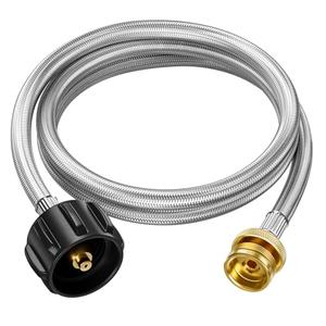Rushare Propane Hose Adapter, Braided Hose for Buddy Heater, Blackstone 17" 22" Tabletop Griddles, Coleman Stoves, Weber Q Grills - Converts 1 lb to 20 lb Tanks, Weather Resistant
