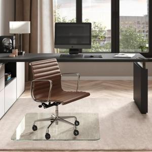 Vitrazza Glass Office Chair Mat  42 x 42 Desk Mat with Clear Safety Glass/Creates Smooth, Easy Glide/Protects Against Carpet Imprints/Perfect for Home and Office Spaces (Chiaro Standard Clear) Vitrazza Glass Office Chair Mat  42 x 42 Desk Mat with Clear Safety Glass/Creates Smooth, Easy Glide/Protects Against Carpet Imprints/Perfect for Home and Office Spaces (Chiaro Standard Clear)