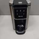 K Cup Coffee Maker, Hot & Iced Coffee Maker for K Cup and Grounds, 6-14 Oz Brew Sizes, 50oz Removable Tank, Single Cup Coffee Maker with Descaling Reminder, Stainless Steel, Black