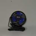 BESKAR USB Clip on Fan, Portable Small Fan with Cord Powered, 3 Speeds Strong Airflow, with Sturdy Clamp, Quiet Personal Desk Fan (Black)
