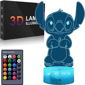 Cute Night Lights, Gifts Children's Room Decoration, Christmas Gifts, Children's Day Gift 3D LED Intelligent Remote Control Stuff