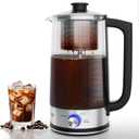 PULZO 10-Cup Electric Percolator Coffee Pot,Glass Percolator Coffee Maker
Auto Keep Warm, Stainless Steel Basket, Borosilicate Glass, Separate heating base