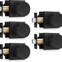 Haidms Matte Black Door Knobs Interior Privacy, Heavy Duty Square Black Interior Door Knobs for Bedroom, Zinc Alloy Privacy Door Knob Bathroom (5 Pack)