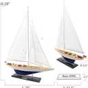 Wooden Sailing Boat Sailboat Yacht Model 28" Endeavour Enterprise Scale Replica Nautical Decor Corporate Personalized Gift (Enterprise 28inch), Large