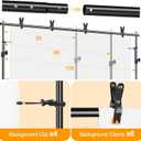 EMART Photo Backdrop Stand kit, 9 x 10 ft Back Drop Adjustable Frame for Photography, Photoshoot Banner Background Support Holder for Parties Dectoration