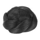 POPETPOP Updo Bun Wig 1b# Donut Hair Womens Hat Human Hair Braided Ladies Wigs Ponytail Extension Short Braids Wig Extend To Weave Miss