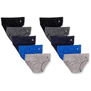 Beverly Hills Polo Club Mens 10 Pack Low Rise Briefs, New Navy, Dark Shadow, Grey, Bright Blue, Black, Small US
