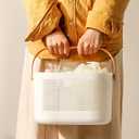 UUJOLY Plastic Storage Baskets with Handles, Shower Caddy Shelf Organizers Basket for Bathroom, Kitchen, Dorm Room, Yellow, 2 Pack