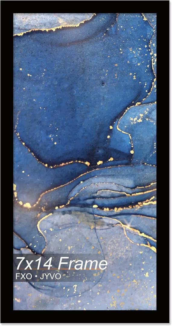 7x14 Picture Frame, Black Frame for 7 x 14 Inch Picture Poster Photo, Light Weight and High Transparent 7 by 14 Frame for Wall - 1 Pack/Black/7"x14"