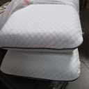 Queen Size Memory Foam Cooling Pillow, White (2 Pack)