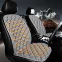 Driver or Passenger Car Seat Cushion Comfortable Seat Cover for Cars Trucks SUV Van Full Back and Seat Cushion-Gray