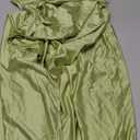 Memoriesea Women's Sexy One Shoulder Satin High Split Cocktail Wedding Party Maxi Dress Tender Green S