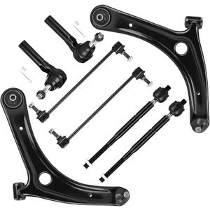 Front Lower Control Arm Suspension Kit Fit for 2007-2017 Jeep Compass Patriot 2009-2012 Dodge Caliber with Ball Joint Tie Rods K620065 K620066-8 pcs
