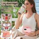 Portable Cordless Heating Pad for Cramps, 6 Heat Levels and 6 Massage Modes, 5000mAh, Auto Shut-Off, NTC Temp Control, Belly and Back Heating Pad, Gifts for Women and Girls (Pink)