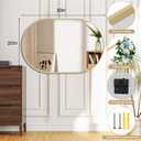 ZIHUASHENG Oval Bathroom Wall Mirror, Aluminum Frame, 20x30 Silver