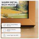 Homeforia 16x16 Picture Bronze Frame, High End Metal 16 x 16 Square Poster Frame with Mat 12 x 12 Photo, 16x16 Brass Frame Matted to 12x12 Print, 16by16 Thin Frames, Tempered Glass, Wall Kit, Set of 1