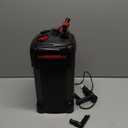 PONDFORSE Canister Filter, External Aquarium Filter Ultra-Quiet Water Circulation Cleaning Machine with Media for Fish Tanks and Aquariums (Large, Black)