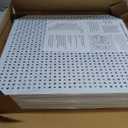 Pegboard Rack Garage Storage Steel Horizontal Peg Board Pack,Steel Pegboard Heavy Duty- 4 Pack 16-Inch X 16-Inch Metal Peg Board Tool Organization Panels(White)