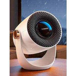 RANVOO Graphene Space Heater, Small Portable Electric Heater for Indoor Use with Hot Airflow, 10X Safe & Smart Protection, 120 Tilt Adjustment to Surround Heat for Office Bedroom, White