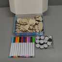 Worgree DIY Wooden Magnets, 36 pcs Wooden Art Craft Supplies Painting Kit for Kids Party Favors for Boys Girls Ages 4-8 8-12 Birthday Easter Crafts Gifts Toys Basket Goodie Bag Stuffers