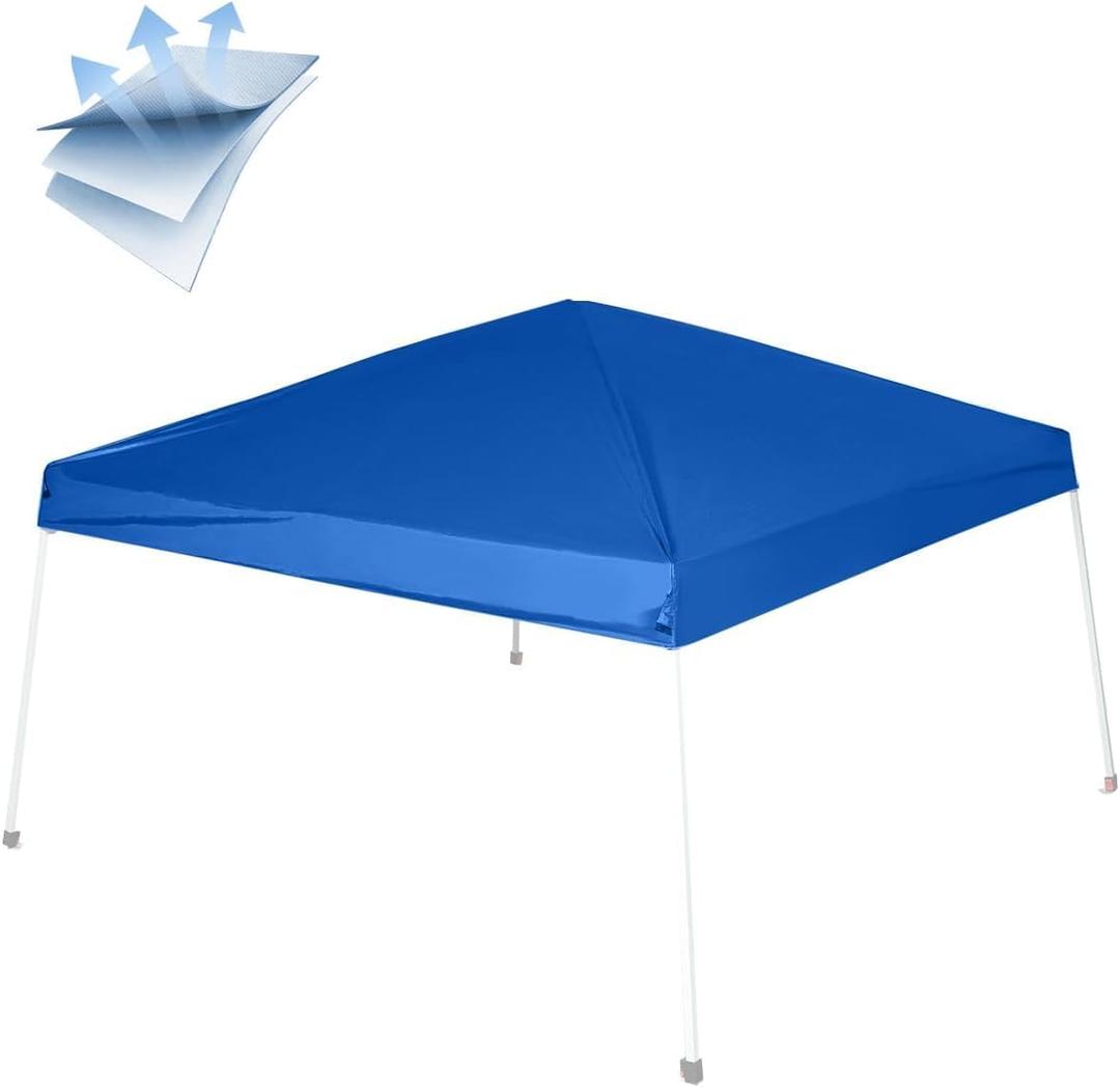 8x8FT Slant Leg Canopy Replacement Top, Wateproof Pop-Up Canopy Tent Replacement Cover with Ropes, Outdoor Easy Up Replacament Canopy for Garden Patio Camping (Royal Blue, 8 * 8FT)