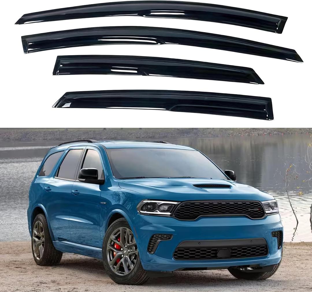IG Window Visors Fit for 2011-2026 Dodge Durango, Out-Channel Rain Guards Vent Wind Deflectors 4PC, Car Accessories for 11-26 Durango