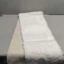 Fennco Styles Modern Solid Faux Rabbit Fur Table Runner 12" W x 60" L – Ivory Plush Table Cover for Dining Room, Banquets, Family Gatherings, Holidays, Special Events and Home Décor