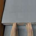 BAG BOX 100 Pack Medium 8.25x4.3x10.6 Inch Blue Kraft Paper Gift Bags with Handles for Bulk Shopping, Retail, Craft, Party Favors, Wedding, Grocery & Sacks