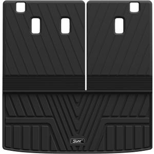 3W Cargo Liner Fit for Honda Pilot 2023 2024 2025 2026 TPE Custom Fit All Weather Honda Pilot Accessories 2023-2026 Odorless Anti-Slip Mats Trunk Mats Black