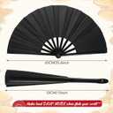 15 Pieces Large Folding Hand Fans for Line Dancing Clapping Popping Rave Fans Bulk for Men Women Dancing Chinese Japanese Kung Fu Taichi Festival Wedding Party