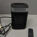 Space Heater, Portable PTC Ceramic Heater for Indoor Use, 1-12H Timer, Remote Control, 70 Oscillation, Overheat & Tip-Over Protection, Suitable for Office and Bedroom (9.96''/70Oscillation)