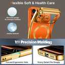 2 x BENTOBEN Clear for iPhone 17 Pro Max Case 2025, Phone Case iPhone 17 Pro Max with MagSafe, Magnetic Plated Slim Lightweight Soft TPU Electroplated Shockproof Bumper Protective Cover, Desert Titanium (Gold)