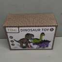 TEMI 3 Pack Electrical Walking Dinosaur Toys for Toddlers 3-4 3-5 Years with Sound and Light Up, Toddler Robot Dinosaur, Brachiosaurus, Stegosaurus Dinosaur Figures for Kids