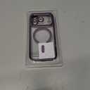 Magnetic for iPhone 17 Pro Case with Glitter Integrated Lens Protection, [Glossy Bumper & Shiny Magnetic Ring] [Compatible with Magsafe] Cute Women Girly Protective Phone Case for iPhone 17 Pro Purple