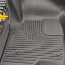 Husky Liners Weatherbeater Floor Mats | Fits 2019 - 2026 Chevrolet Silverado & GMC Sierra 1500] & 2020 - 2026 Silverado/Sierra 2500/3500 DOUBLE & CREW CAB ONLY | Front Row, 2-pc Black - 13211