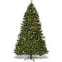 7 ft. Pre-Lit PVC Hinged Artificial Christmas Tree with 300 LED Lights