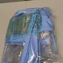 Clear Vinyl Zippered Storage Bags (3-Pack) 40L Sturdy Storage Bags for Sweaters, Blankets, Comforters, Bedding Sets and Much More! (Light Blue, 18x15x9)