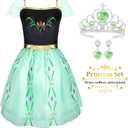 LIMIROLER Princess Dress Up Clothes for Little Girl Role Play Costume Gift Set Princess Dress Up Toys for Toddler Girls, Size M