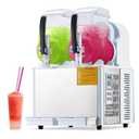 Commercial Slushy Machine, 4Lx2 Double Tank Margarita Machine, Stainless Steel High-Speed Self-Cleaning Frozen Drink Slushie Machine for Bars Restaurants Cafe Home Use