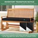 Summsun Outdoor Bench Cushion: Waterproof and Fade Resistant Patio Furniture Cushions - Non-Slip Bench Pad Cushion with Removable Cover for Garden Swing Porch Sofa Settee, 48 x 18 x 3 Inch, Black