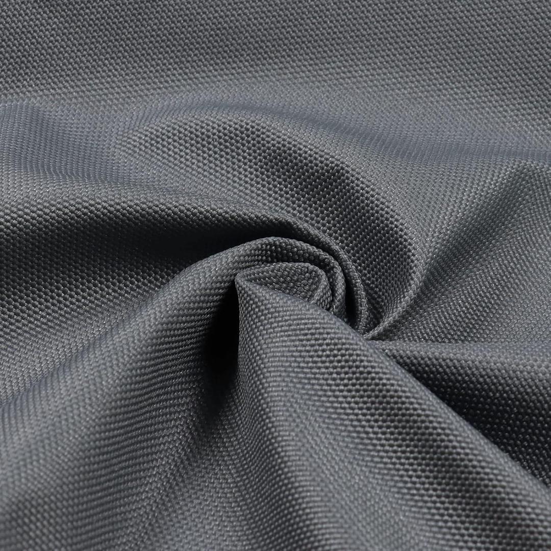 Soft Waterproof Canvas Fabric PU Backing, 600 Denier Ripstop UV Protection 18 x 60 Inch Canvas Cordura Fabric for Outdoor/Indoor, DIY Crafts, Bags, Awning, Marine, Furniture Cover(Gray)