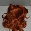 Auburn Wig with Bangs for Women Copper Red Wavy Layered Wig with Curtain Bangs for White Black Women Synthetic Long Reddish Brown Layered Body Wavy Wigs Heat Resistant Hair Wig for Daily Use Party (24 Inch)