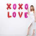 3 x 16 Inch XOXO LOVE Letters Pink Red Foil Balloons (XOXOLOVE) (XOXOLOVE)